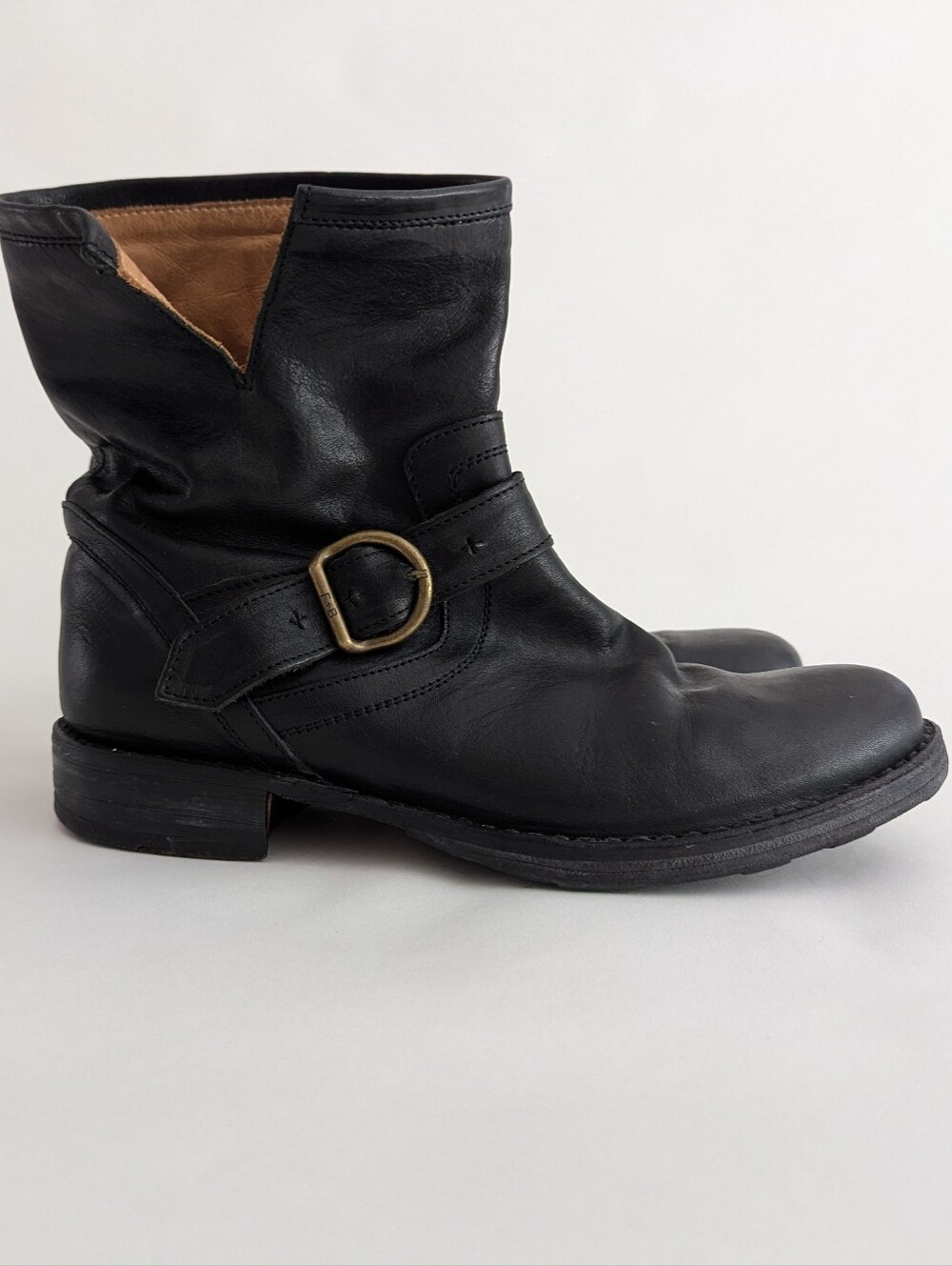 Women's Fiorentini and Baker Black Leather Moto Bootie